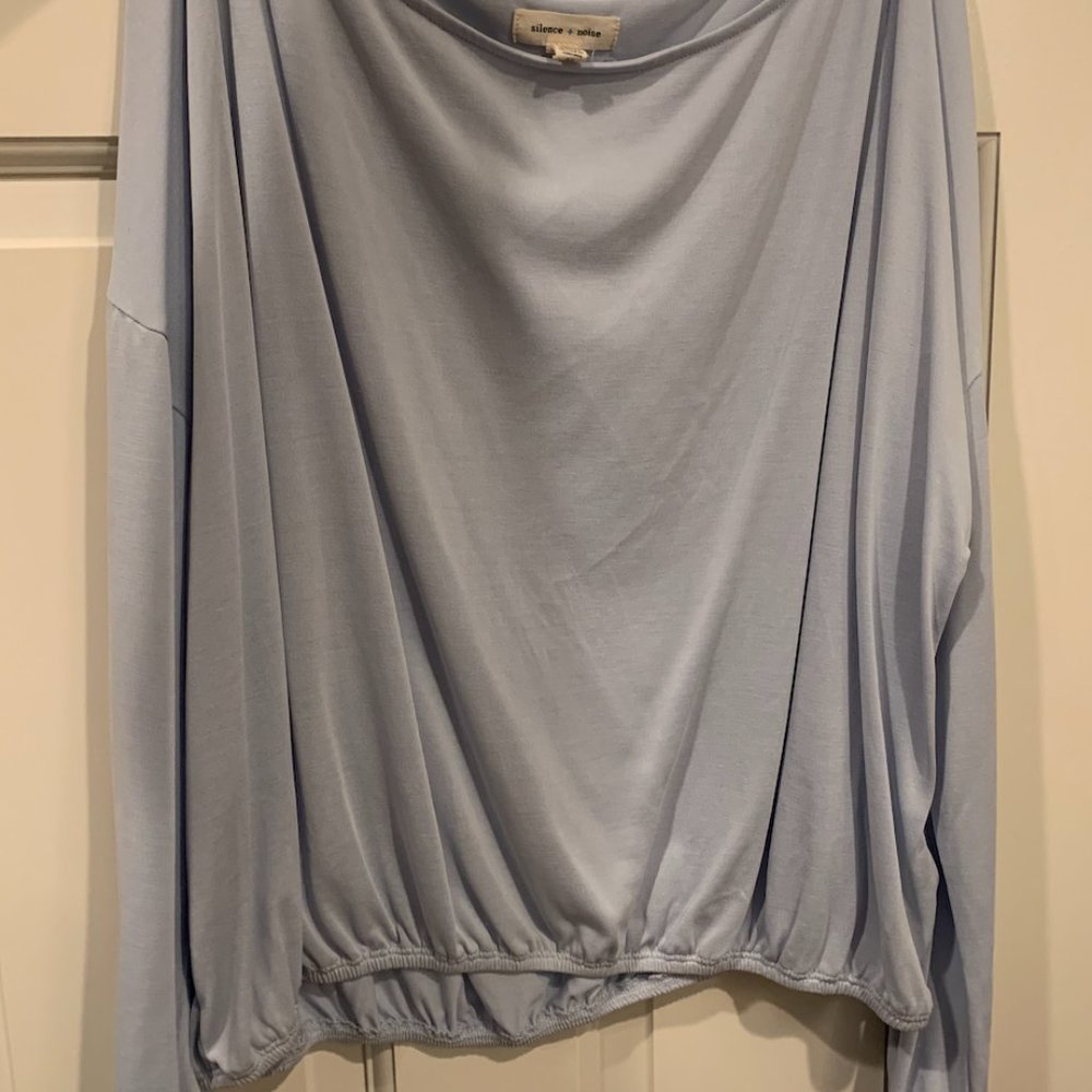 Light blue flowy top
